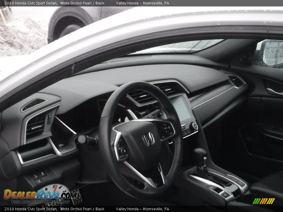 2019 Honda Civic Sport Sedan White Orchid Pearl / Black Photo #12