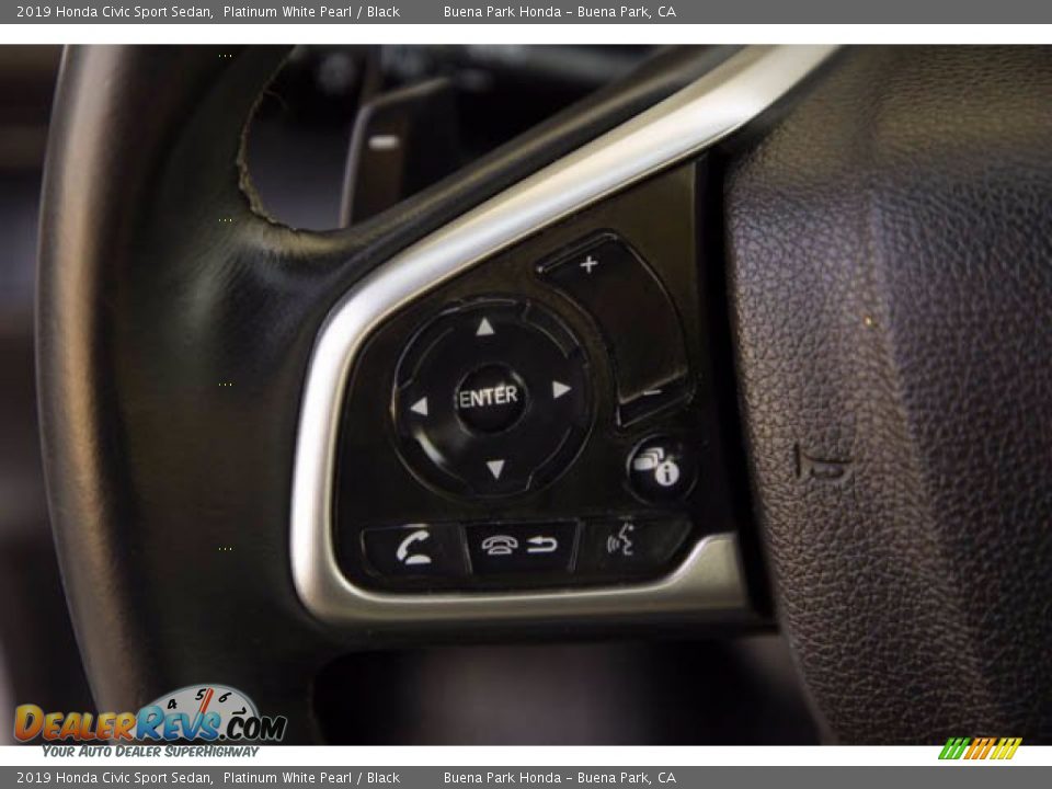 2019 Honda Civic Sport Sedan Platinum White Pearl / Black Photo #14