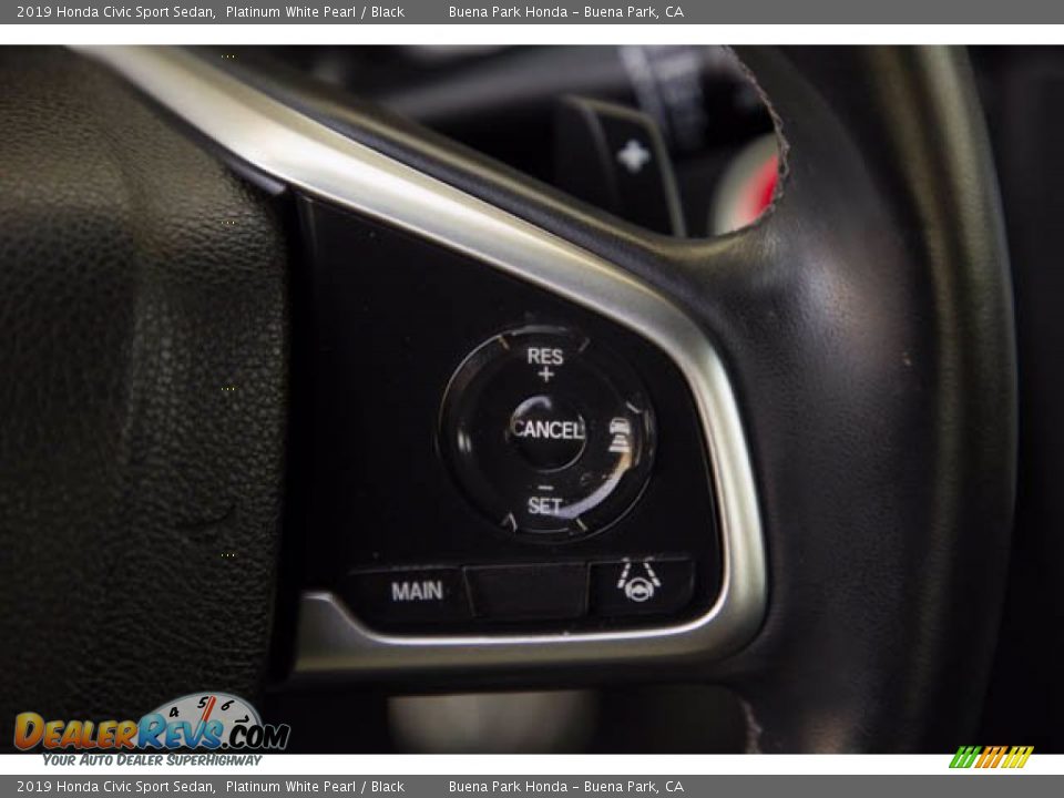 2019 Honda Civic Sport Sedan Platinum White Pearl / Black Photo #15