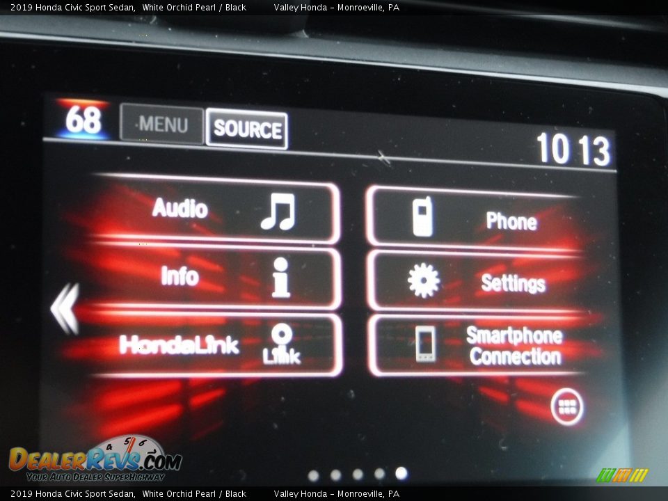 2019 Honda Civic Sport Sedan White Orchid Pearl / Black Photo #18