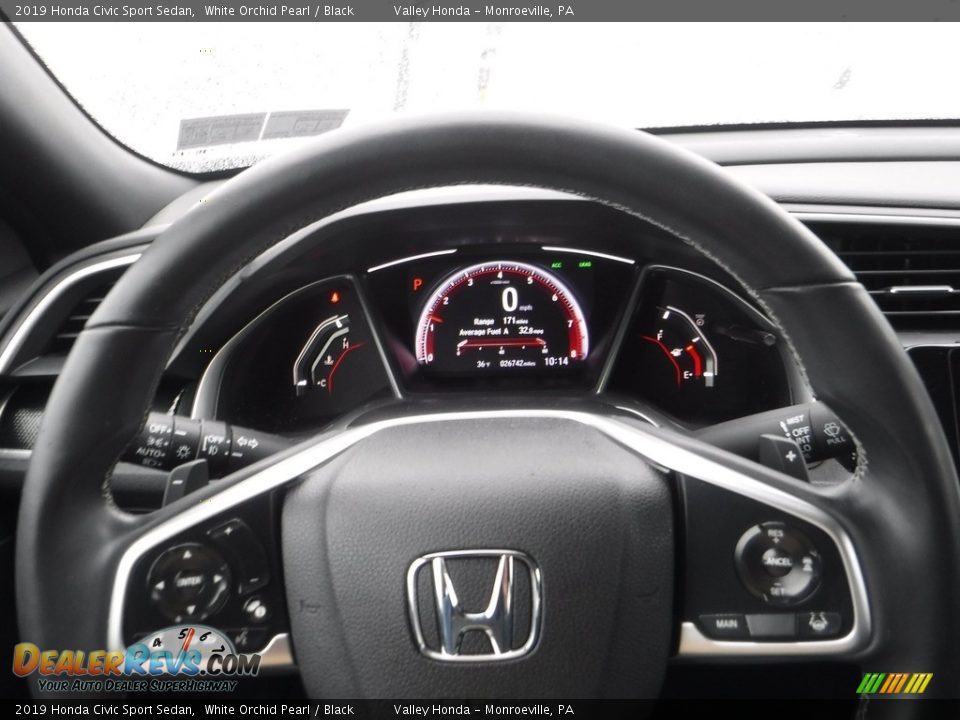 2019 Honda Civic Sport Sedan White Orchid Pearl / Black Photo #20