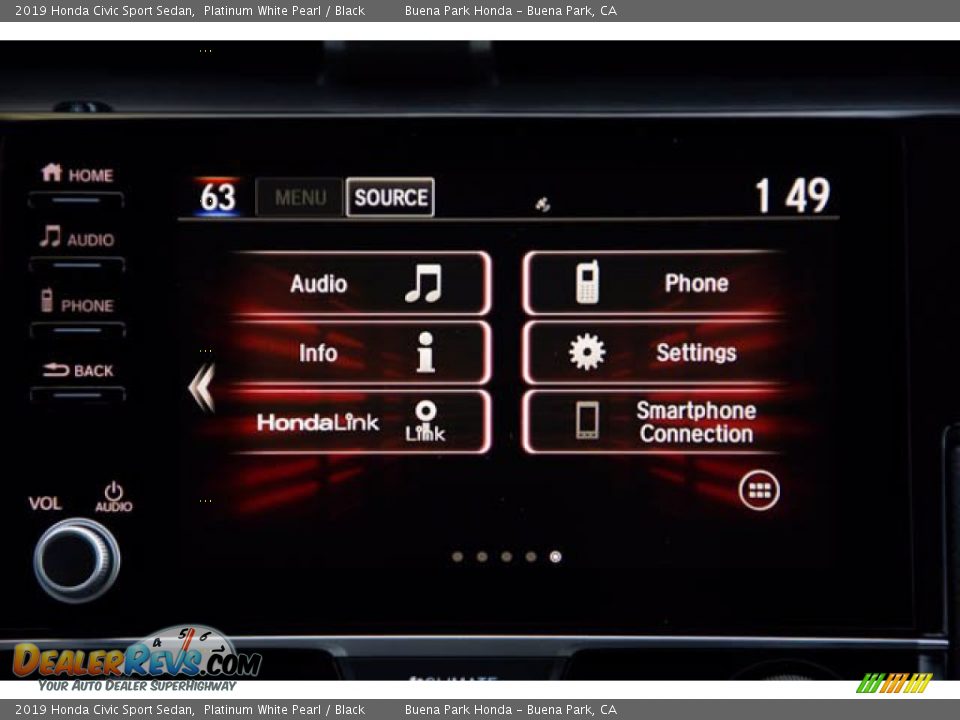 2019 Honda Civic Sport Sedan Platinum White Pearl / Black Photo #25