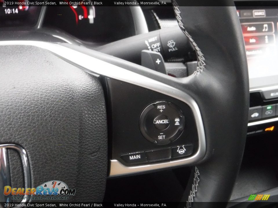 2019 Honda Civic Sport Sedan White Orchid Pearl / Black Photo #22