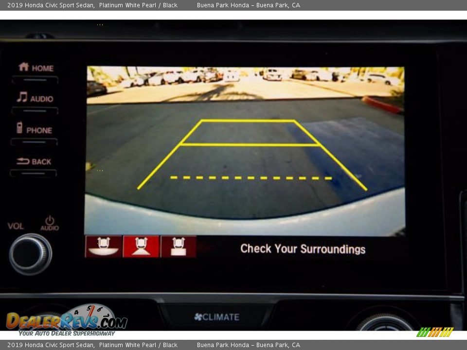 2019 Honda Civic Sport Sedan Platinum White Pearl / Black Photo #26
