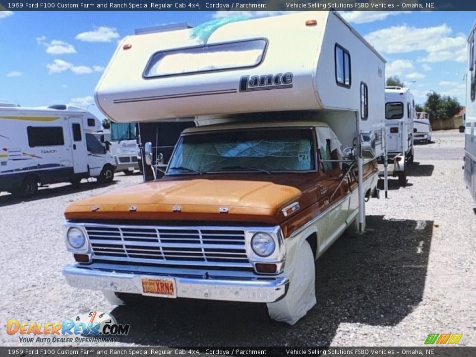 1969 Ford F100 Custom Farm and Ranch Special Regular Cab 4x4 Cordova / Parchment Photo #22