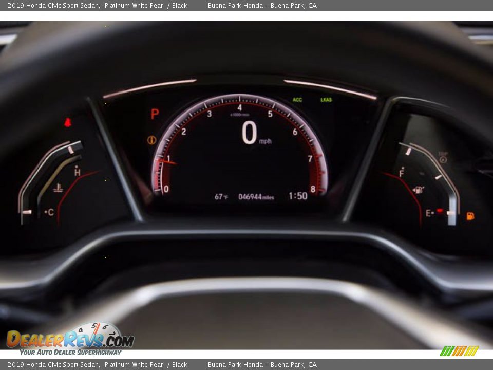2019 Honda Civic Sport Sedan Platinum White Pearl / Black Photo #27