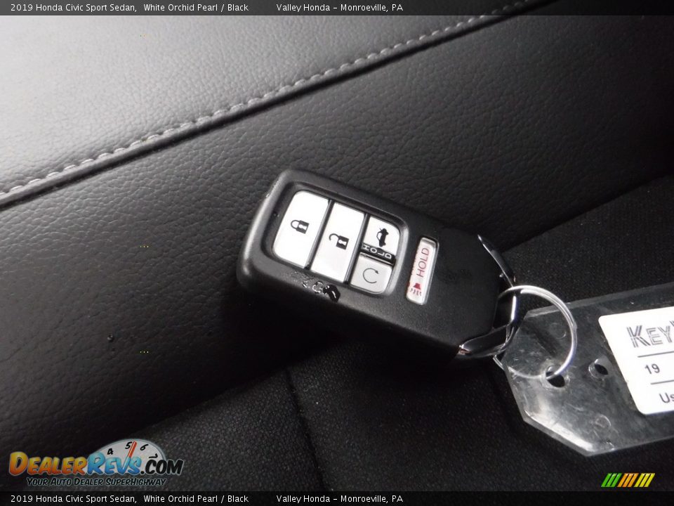 2019 Honda Civic Sport Sedan White Orchid Pearl / Black Photo #28
