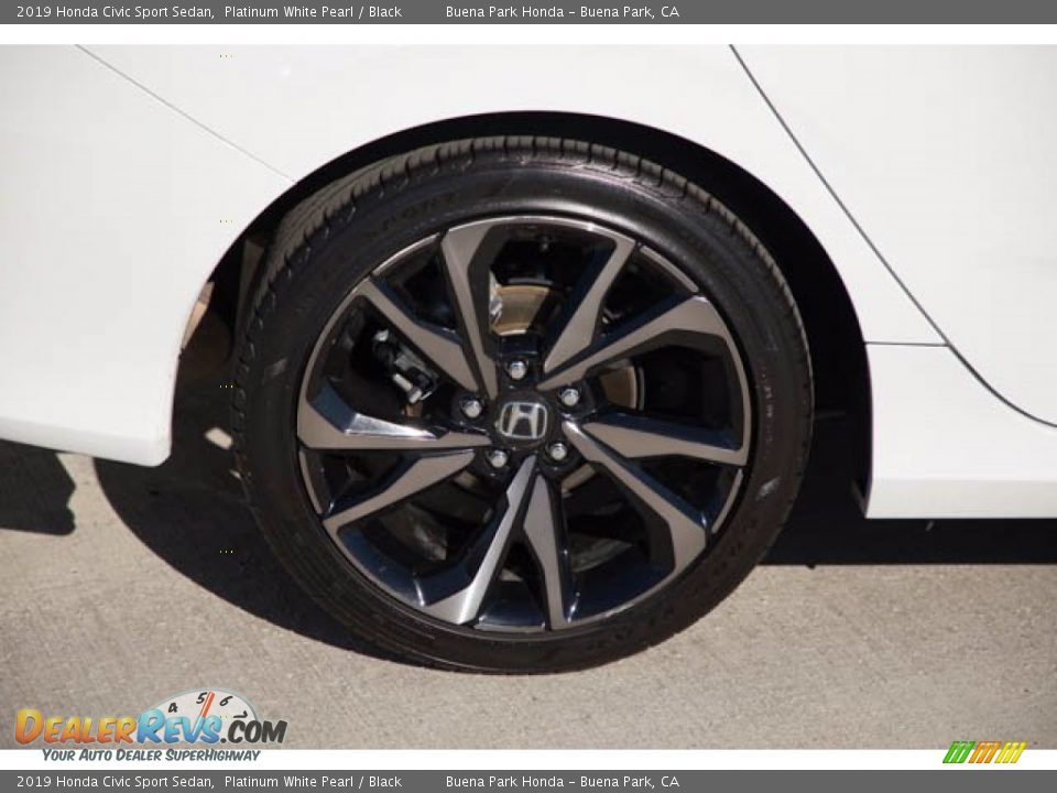 2019 Honda Civic Sport Sedan Platinum White Pearl / Black Photo #34