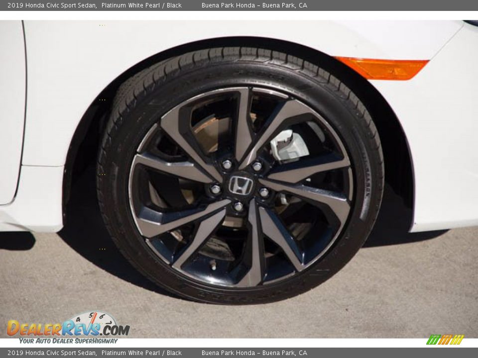2019 Honda Civic Sport Sedan Platinum White Pearl / Black Photo #35