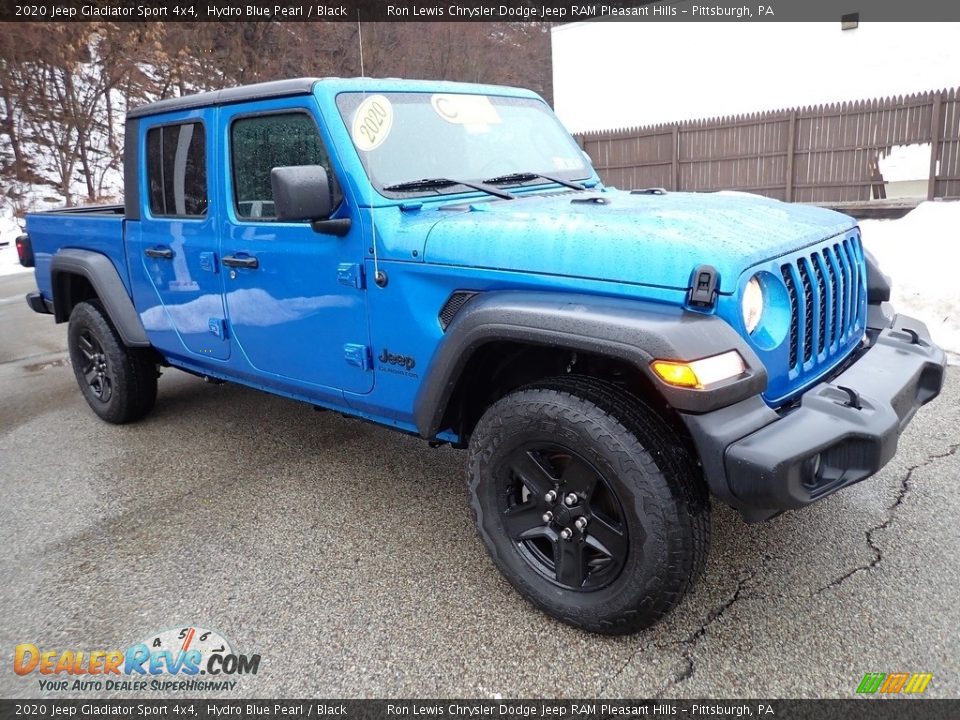 2020 Jeep Gladiator Sport 4x4 Hydro Blue Pearl / Black Photo #7