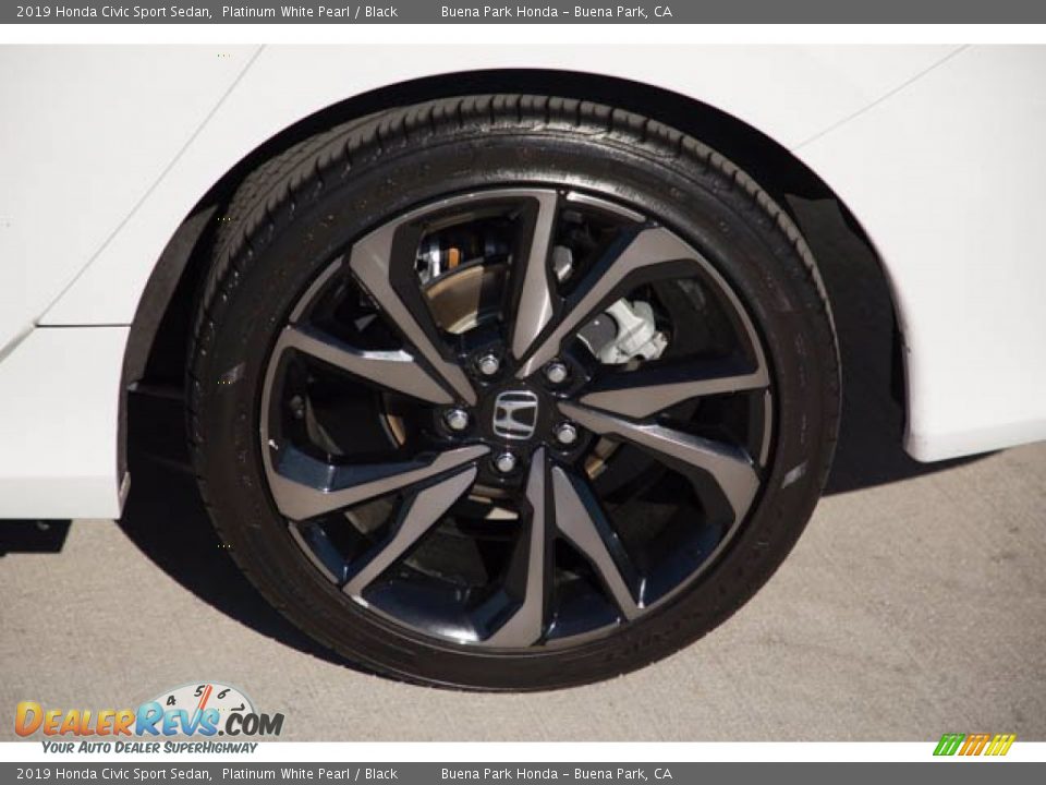 2019 Honda Civic Sport Sedan Platinum White Pearl / Black Photo #36