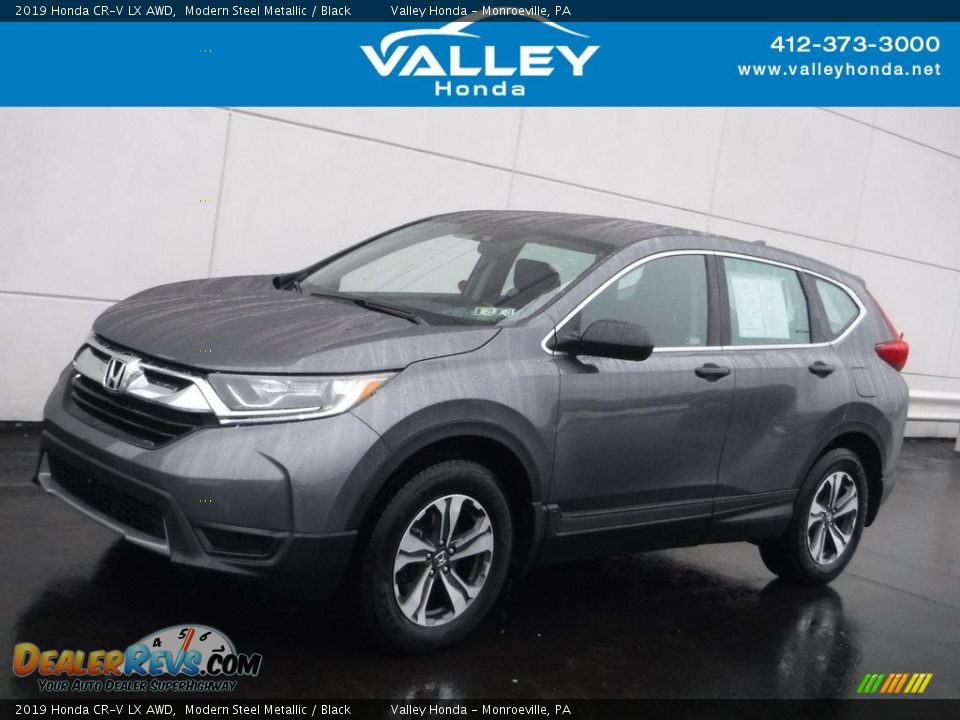 2019 Honda CR-V LX AWD Modern Steel Metallic / Black Photo #1