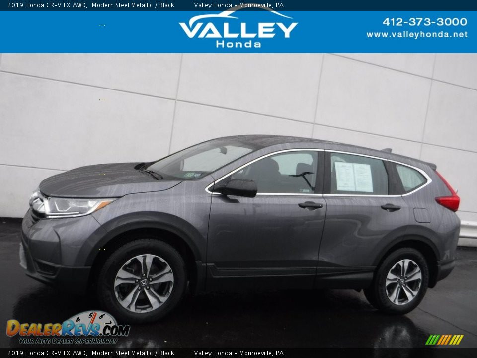 2019 Honda CR-V LX AWD Modern Steel Metallic / Black Photo #2