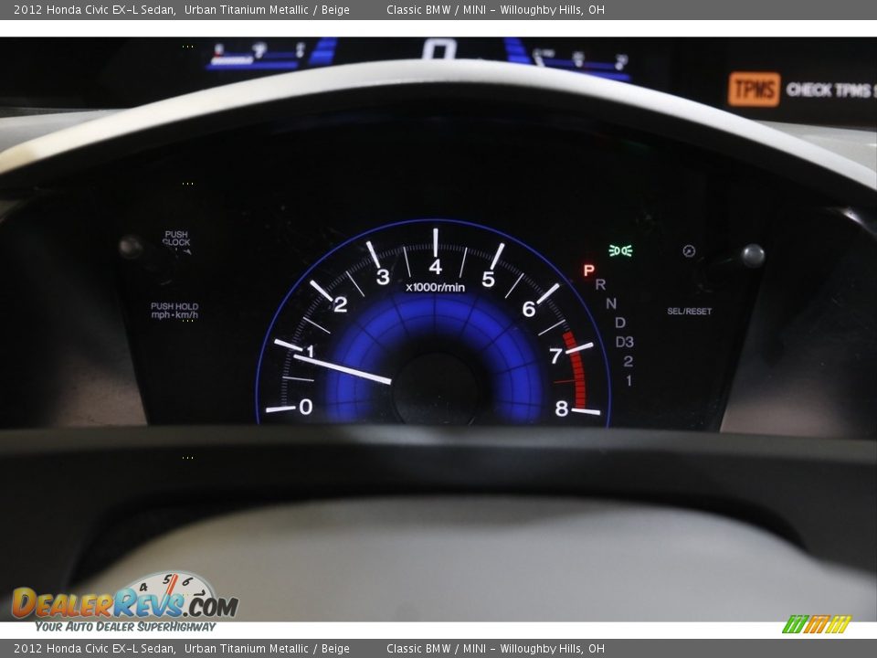 2012 Honda Civic EX-L Sedan Urban Titanium Metallic / Beige Photo #9