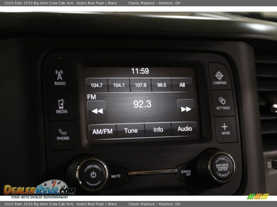 2020 Ram 1500 Big Horn Crew Cab 4x4 Hydro Blue Pearl / Black Photo #10