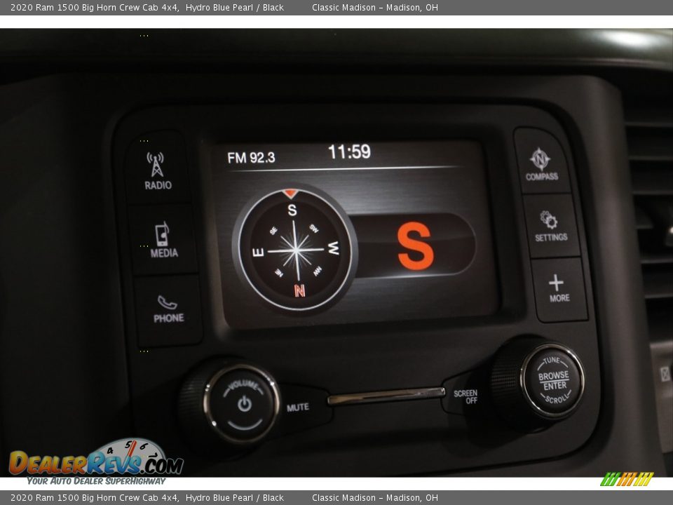 2020 Ram 1500 Big Horn Crew Cab 4x4 Hydro Blue Pearl / Black Photo #12