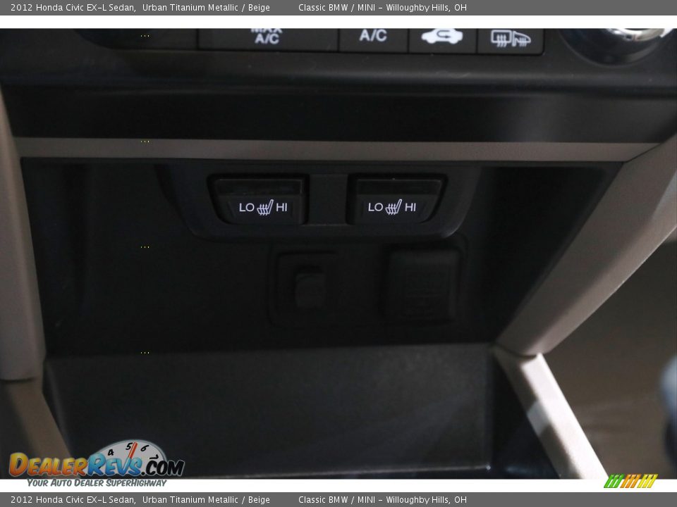 2012 Honda Civic EX-L Sedan Urban Titanium Metallic / Beige Photo #15