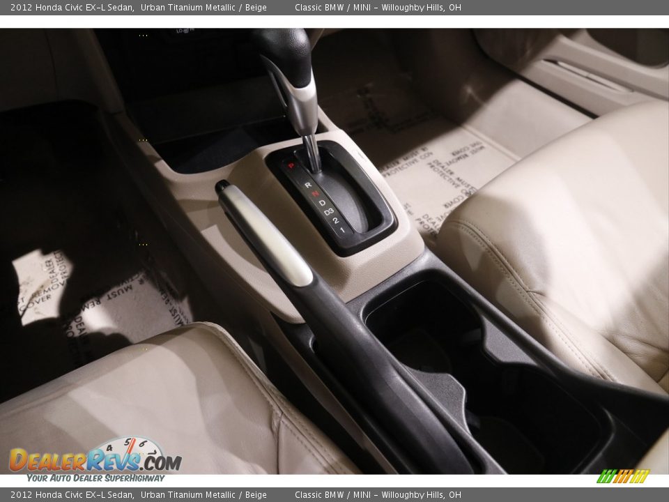 2012 Honda Civic EX-L Sedan Urban Titanium Metallic / Beige Photo #16