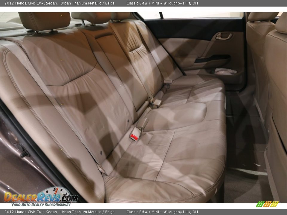 2012 Honda Civic EX-L Sedan Urban Titanium Metallic / Beige Photo #18