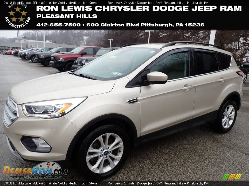 2018 Ford Escape SEL 4WD White Gold / Medium Light Stone Photo #1