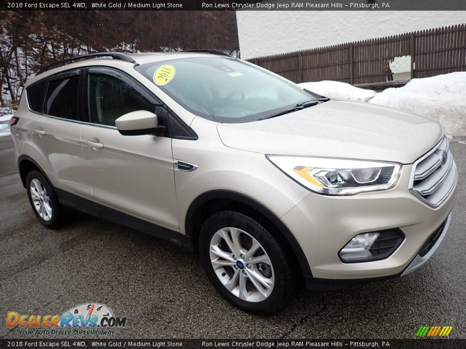 2018 Ford Escape SEL 4WD White Gold / Medium Light Stone Photo #8