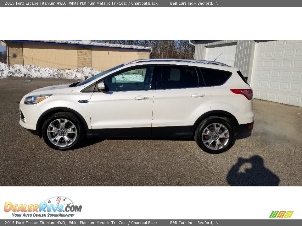 2015 Ford Escape Titanium 4WD White Platinum Metallic Tri-Coat / Charcoal Black Photo #2