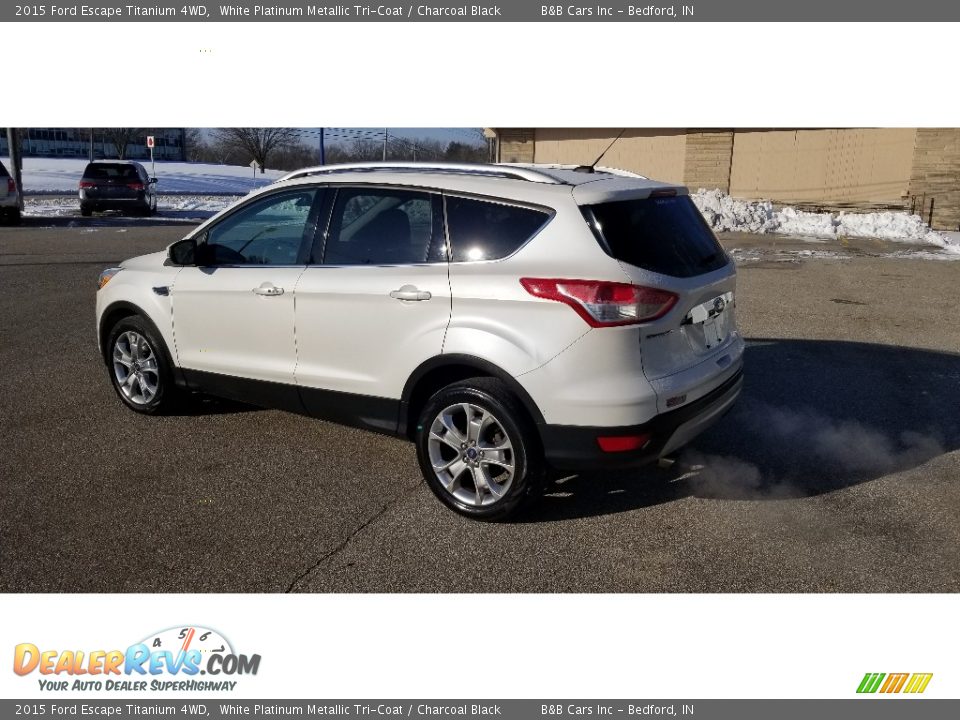 2015 Ford Escape Titanium 4WD White Platinum Metallic Tri-Coat / Charcoal Black Photo #3