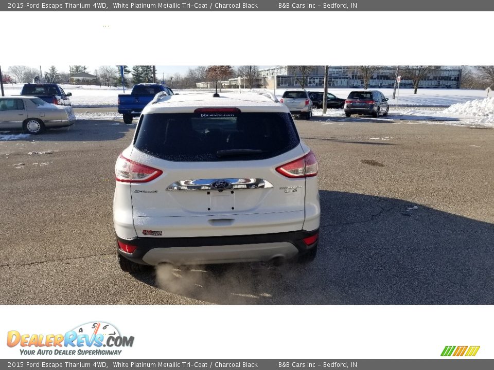 2015 Ford Escape Titanium 4WD White Platinum Metallic Tri-Coat / Charcoal Black Photo #4