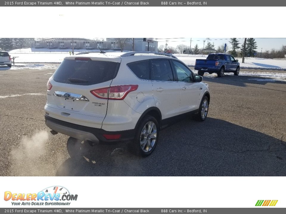 2015 Ford Escape Titanium 4WD White Platinum Metallic Tri-Coat / Charcoal Black Photo #5