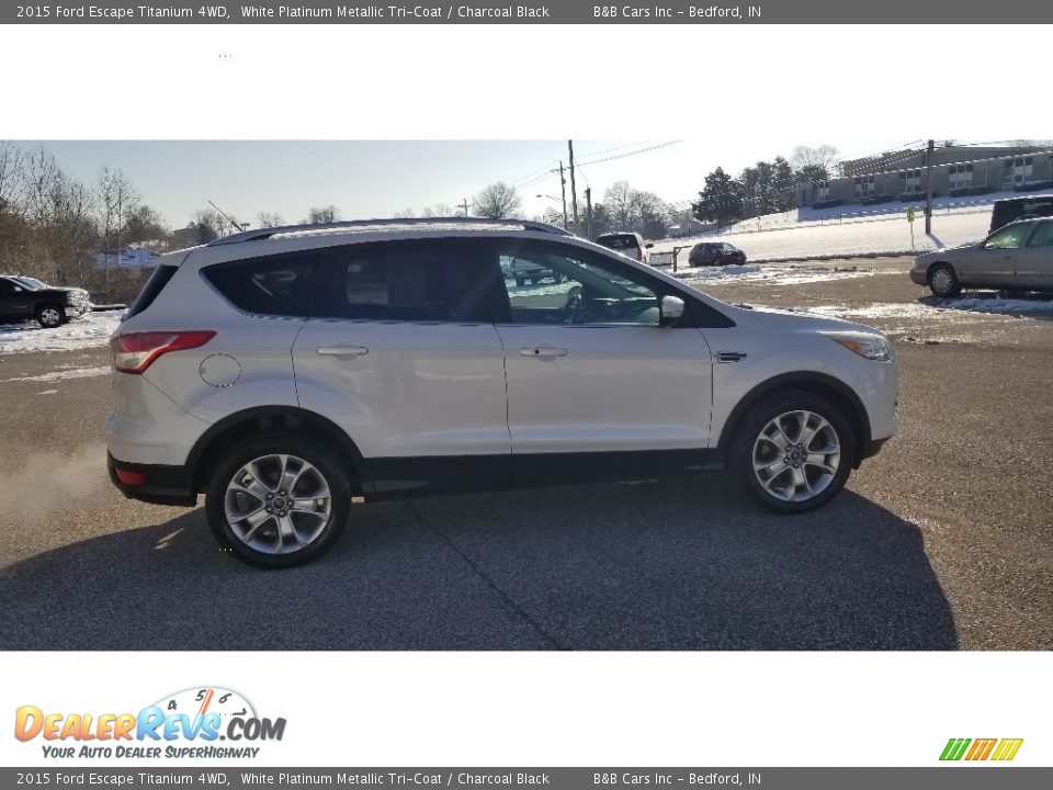 2015 Ford Escape Titanium 4WD White Platinum Metallic Tri-Coat / Charcoal Black Photo #6