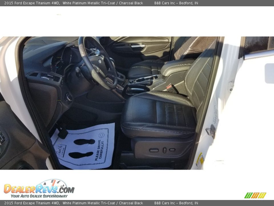 2015 Ford Escape Titanium 4WD White Platinum Metallic Tri-Coat / Charcoal Black Photo #9