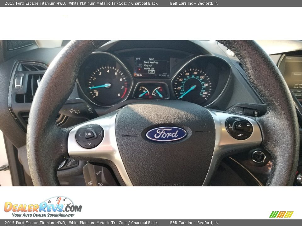 2015 Ford Escape Titanium 4WD White Platinum Metallic Tri-Coat / Charcoal Black Photo #11