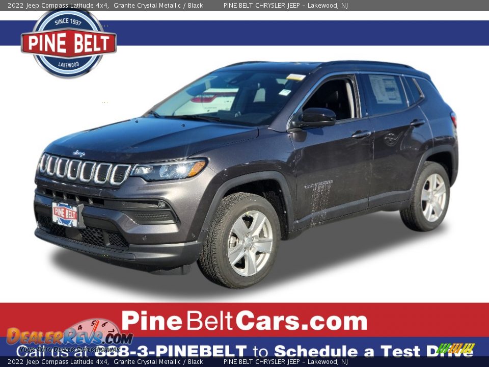 2022 Jeep Compass Latitude 4x4 Granite Crystal Metallic / Black Photo #1