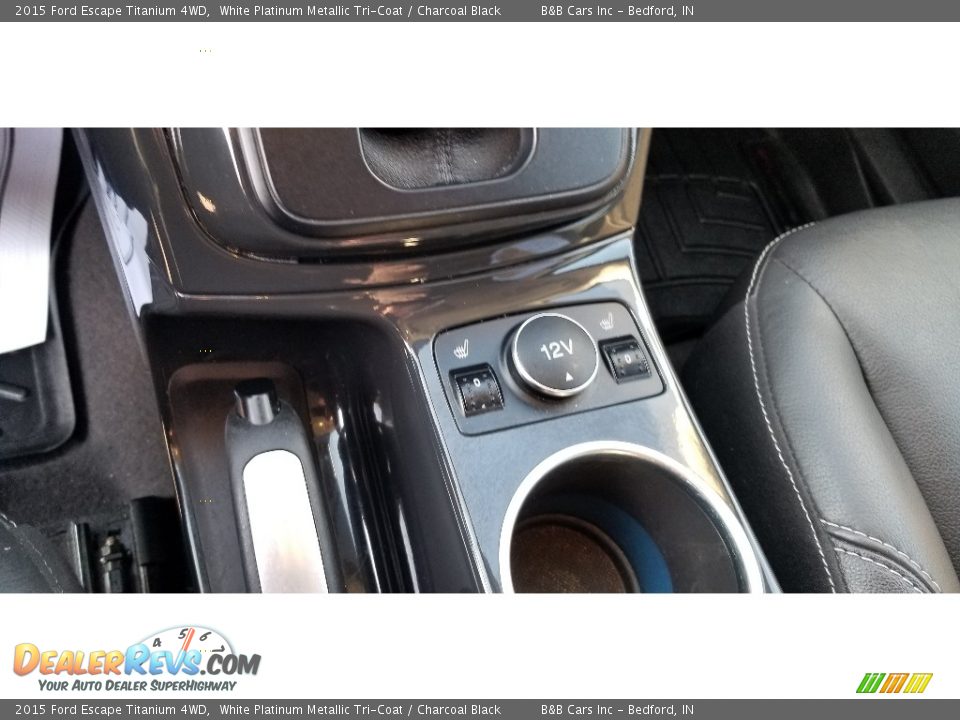 2015 Ford Escape Titanium 4WD White Platinum Metallic Tri-Coat / Charcoal Black Photo #14