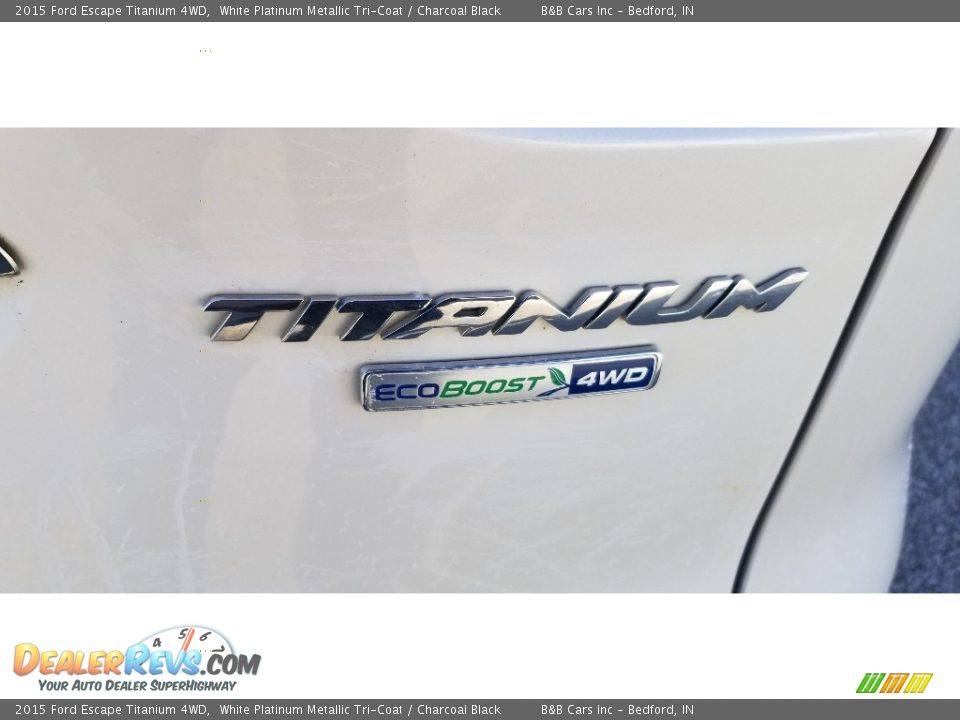 2015 Ford Escape Titanium 4WD White Platinum Metallic Tri-Coat / Charcoal Black Photo #21