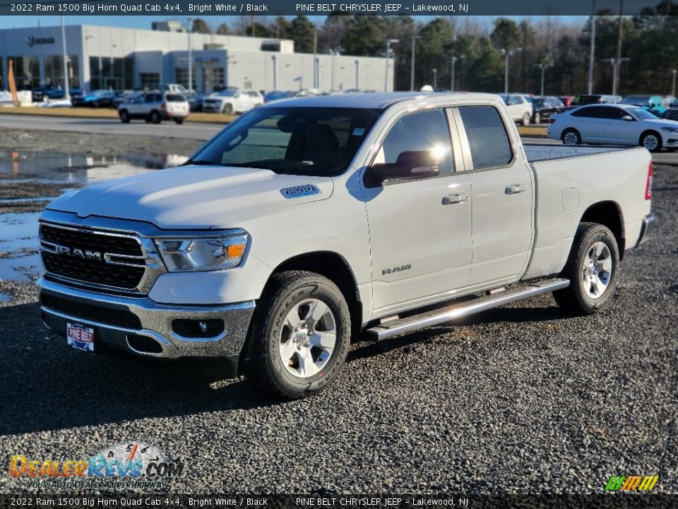 2022 Ram 1500 Big Horn Quad Cab 4x4 Bright White / Black Photo #1