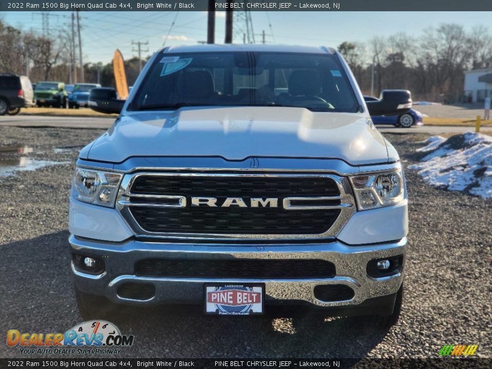 2022 Ram 1500 Big Horn Quad Cab 4x4 Bright White / Black Photo #2