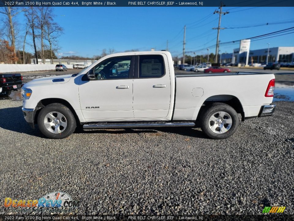 2022 Ram 1500 Big Horn Quad Cab 4x4 Bright White / Black Photo #3