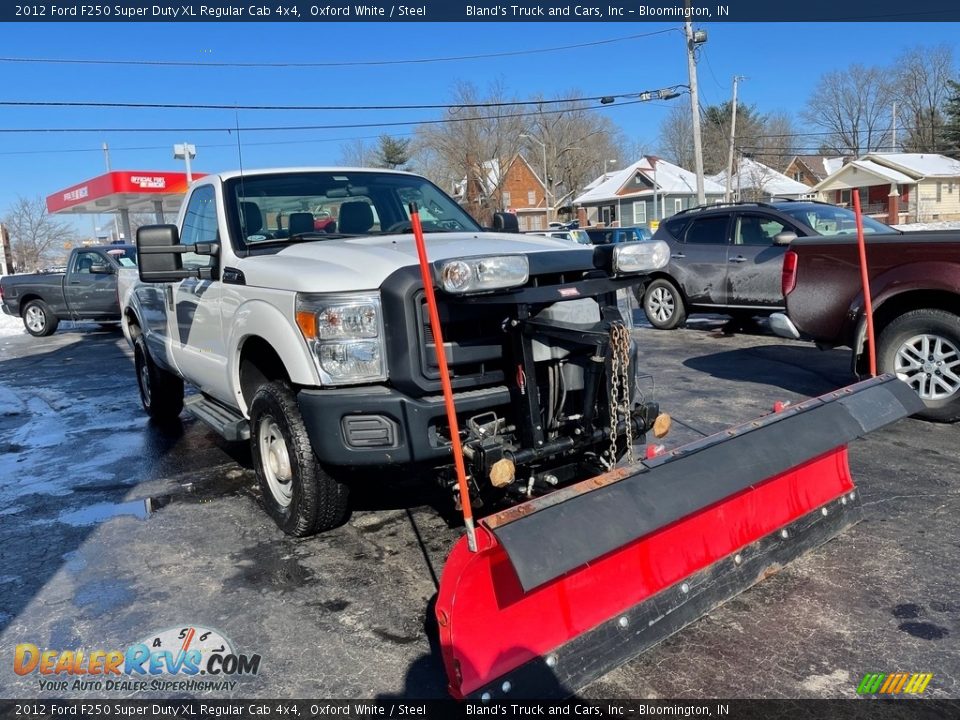 2012 Ford F250 Super Duty XL Regular Cab 4x4 Oxford White / Steel Photo #4