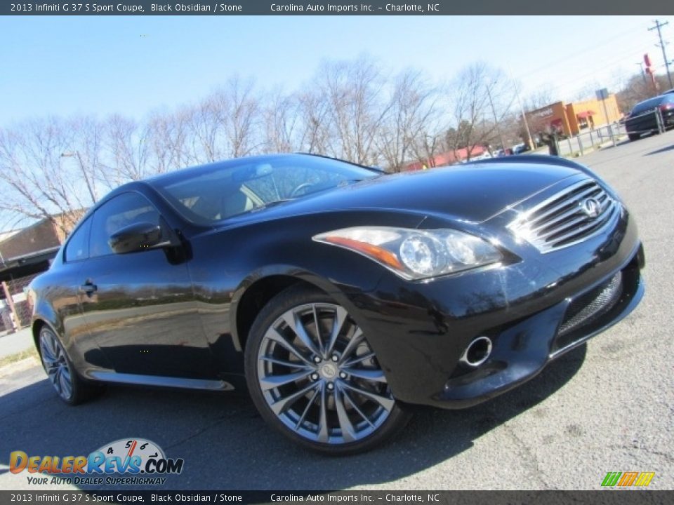 2013 Infiniti G 37 S Sport Coupe Black Obsidian / Stone Photo #1