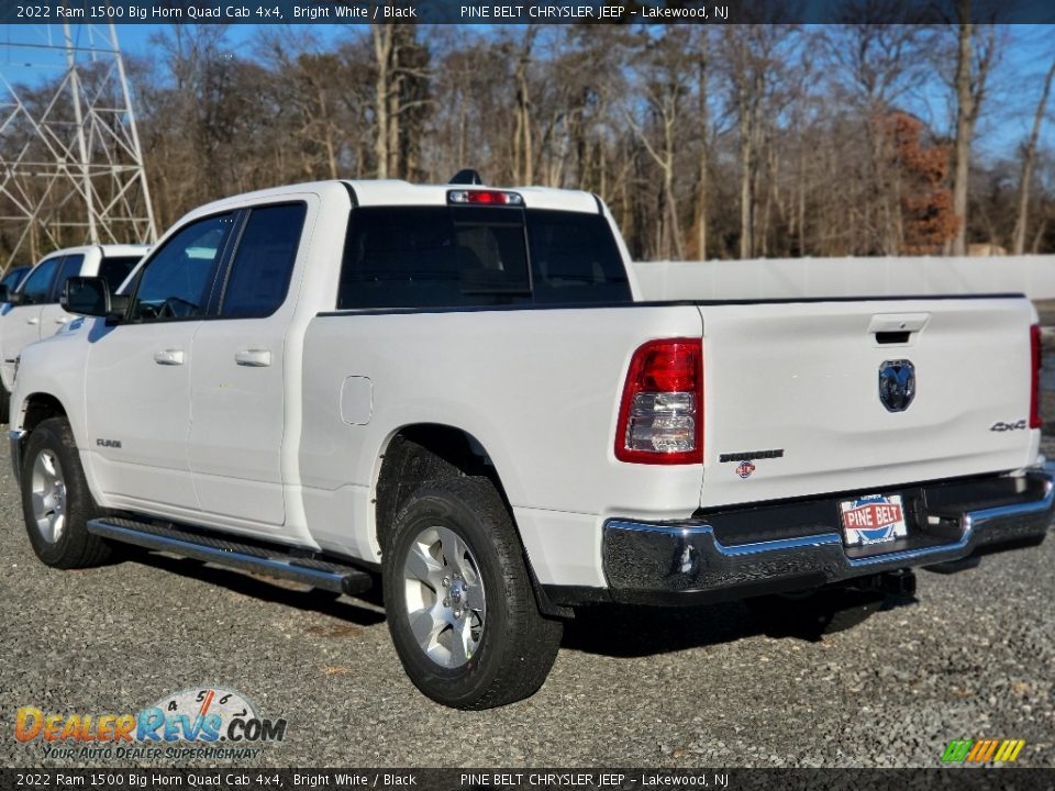 2022 Ram 1500 Big Horn Quad Cab 4x4 Bright White / Black Photo #4