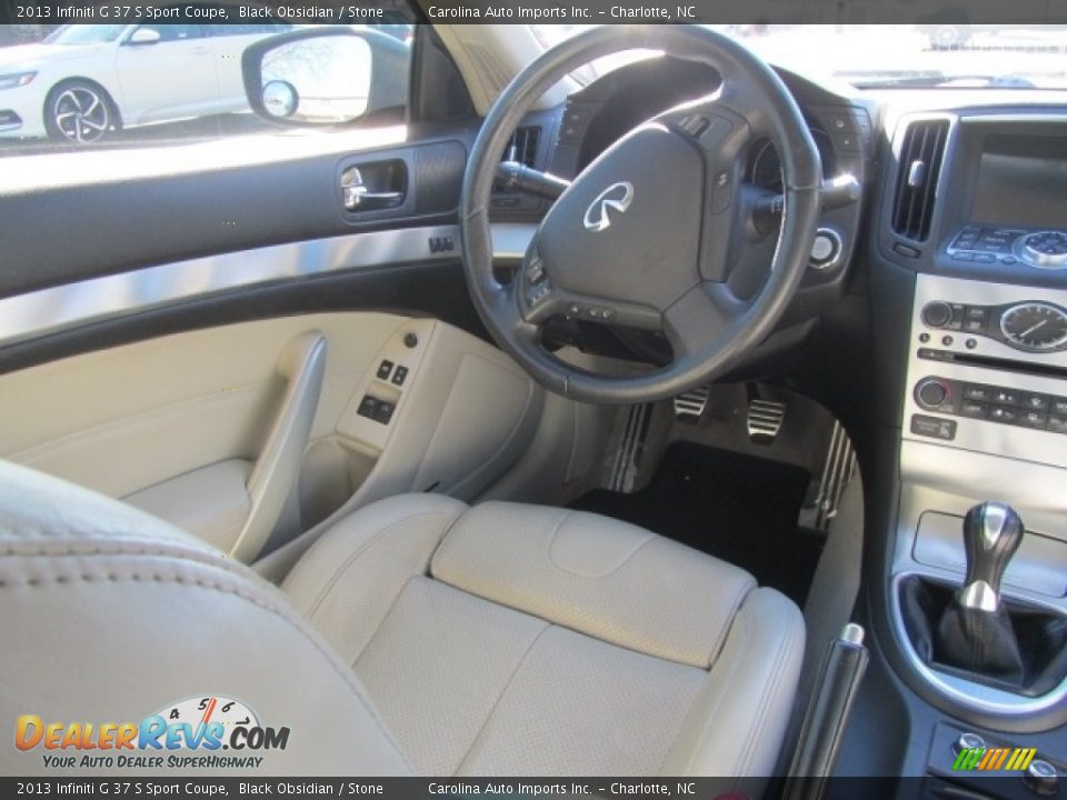 2013 Infiniti G 37 S Sport Coupe Black Obsidian / Stone Photo #12