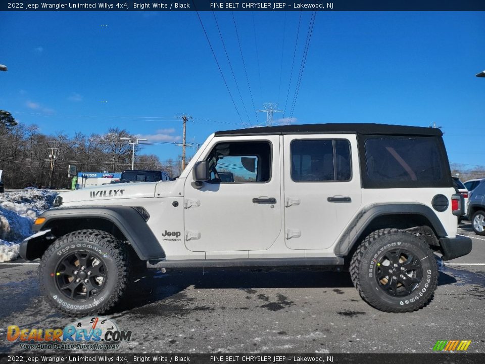 2022 Jeep Wrangler Unlimited Willys 4x4 Bright White / Black Photo #3