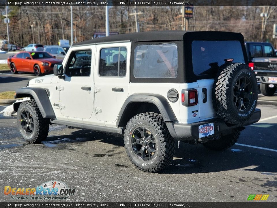 2022 Jeep Wrangler Unlimited Willys 4x4 Bright White / Black Photo #4