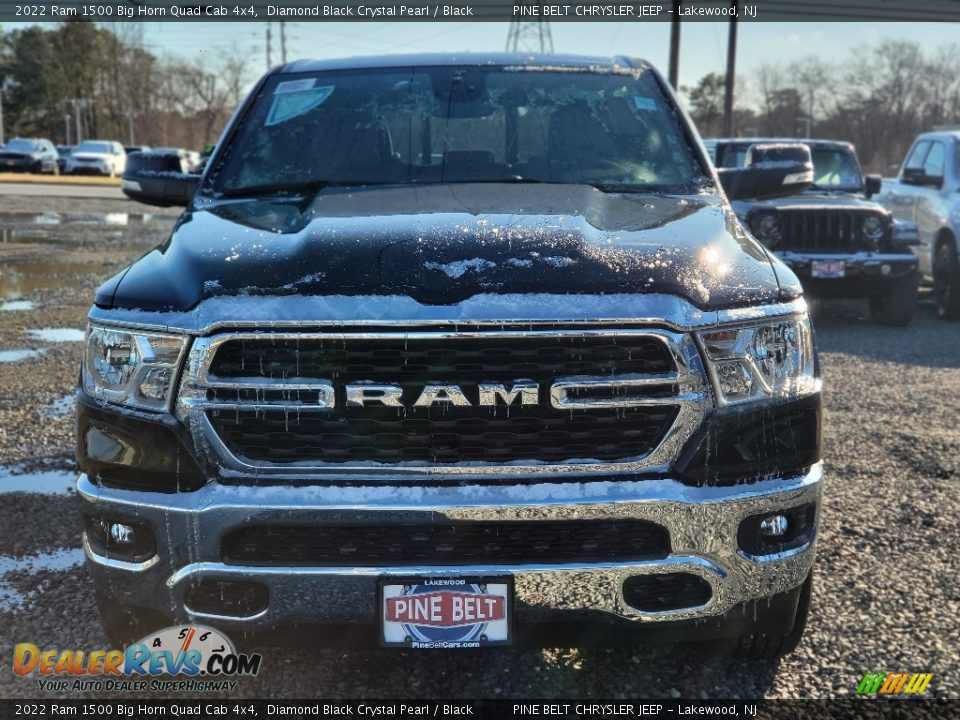 2022 Ram 1500 Big Horn Quad Cab 4x4 Diamond Black Crystal Pearl / Black Photo #2