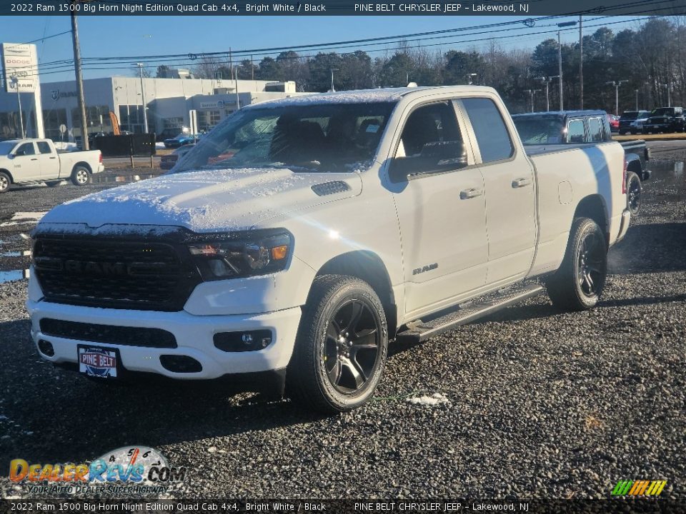 2022 Ram 1500 Big Horn Night Edition Quad Cab 4x4 Bright White / Black Photo #1