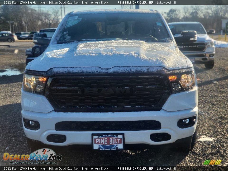 2022 Ram 1500 Big Horn Night Edition Quad Cab 4x4 Bright White / Black Photo #2