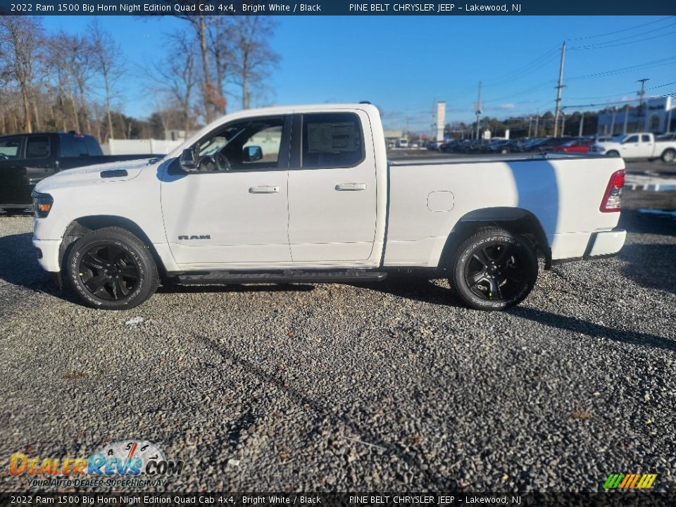 2022 Ram 1500 Big Horn Night Edition Quad Cab 4x4 Bright White / Black Photo #3