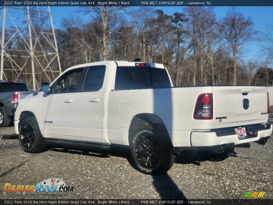 2022 Ram 1500 Big Horn Night Edition Quad Cab 4x4 Bright White / Black Photo #4