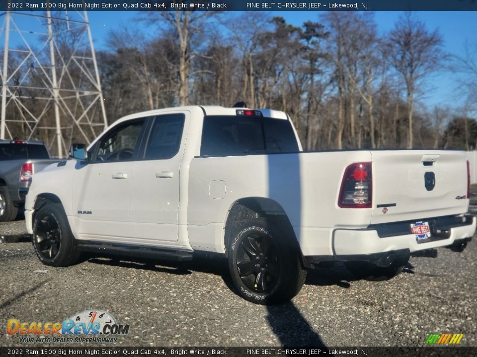 2022 Ram 1500 Big Horn Night Edition Quad Cab 4x4 Bright White / Black Photo #4